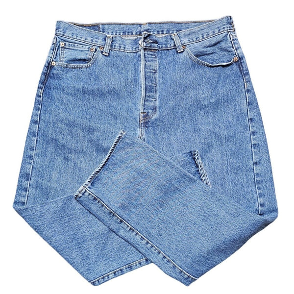 Classic Levi's 501 Button Fly Medium Wash Denim Men's Jeans, Size 36 x 30