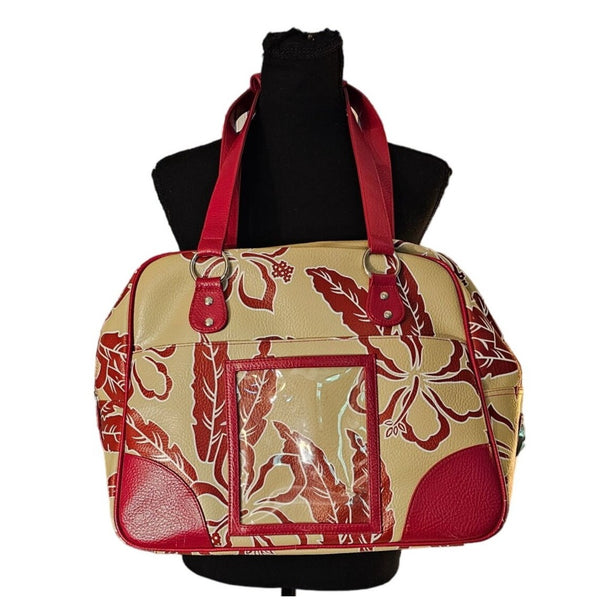 Roxy Vintage Duffle Bag, Carry On Travel Bag. Sturdy Vinyl Waterproof