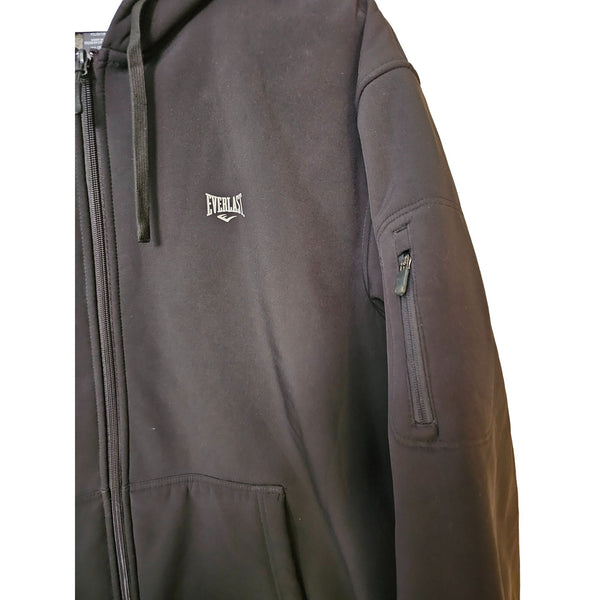 Everlast Full Zip Active Wear Black Sherpa Lined Men's Jacket 2XL (RUNS SMALL)