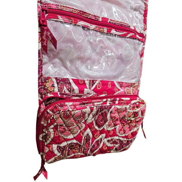 Vera Bradley Rosey Posey Fold Out Travel Makeup and Accessory Bag