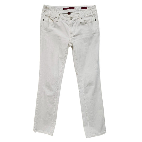 Banana Republic Limited Edition Straight Leg White, Low Waisted Women Jeans