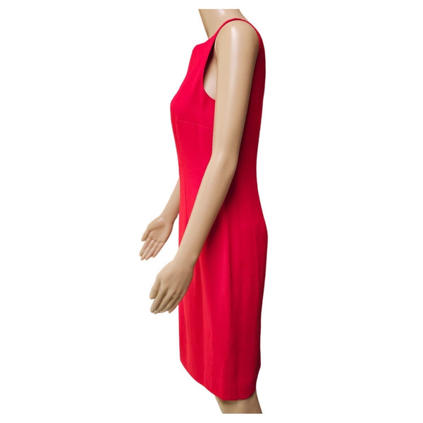 Basic Flattering Simple, Wear Alone or Layered, Red Dress, Size 6