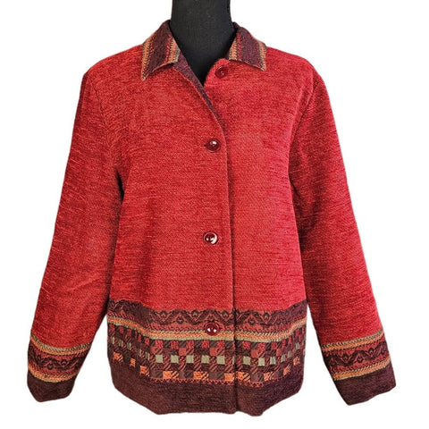 Coldwater Creek Artisan Wool Blend Coat or Layering Cardigan, Size Medium