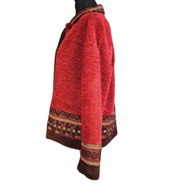 Coldwater Creek Artisan Wool Blend Coat or Layering Cardigan, Size Medium
