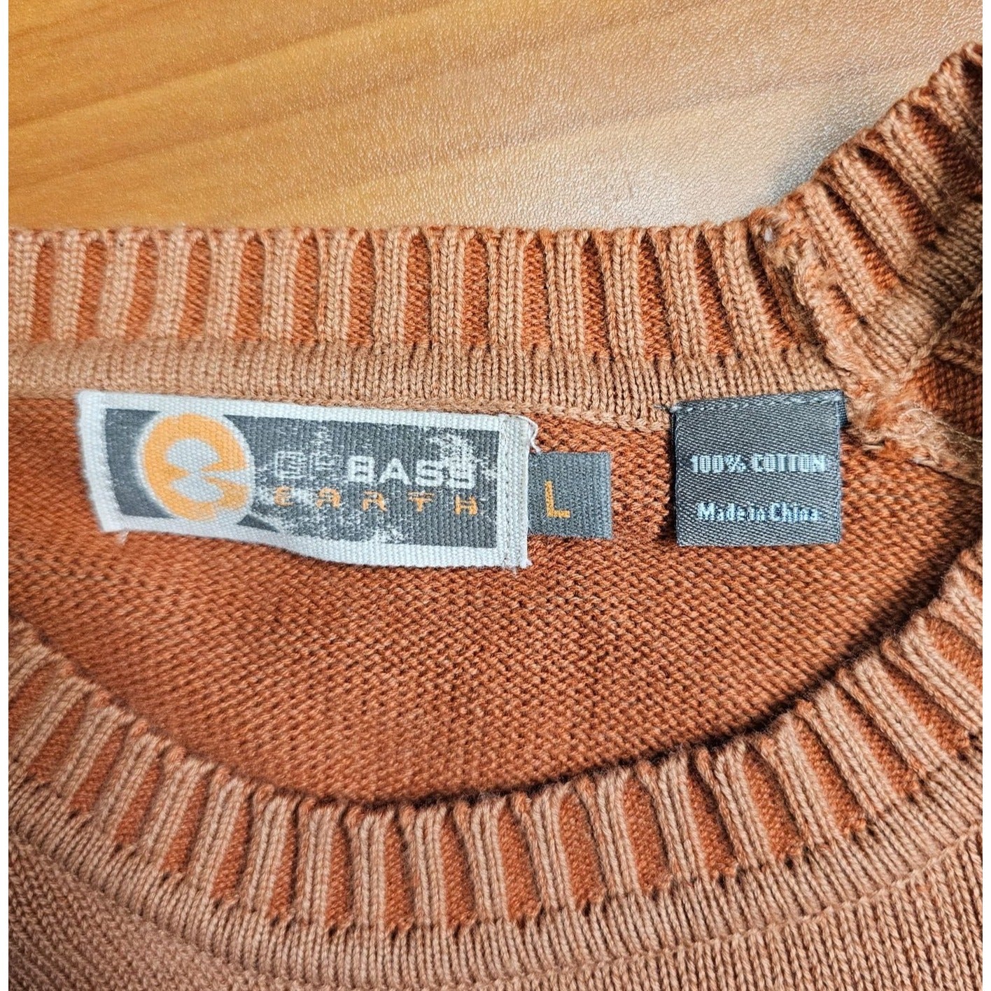 G.H. Bass Earth Vintage Men's Pullover Sweater, Size Large