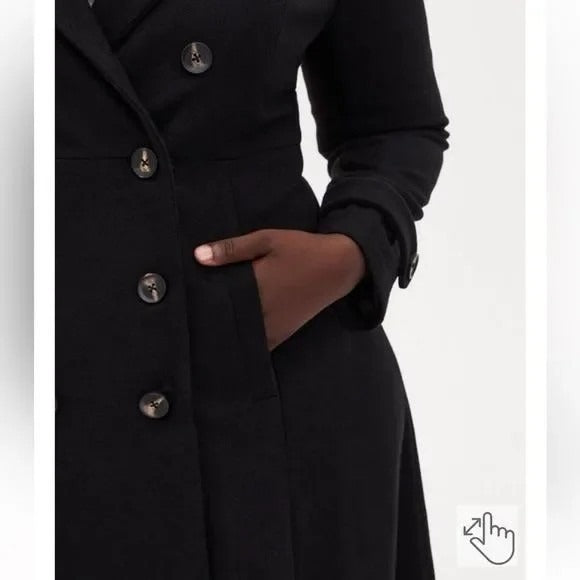 TORRID Size 4 Military Fit & Flare Wool Blend Heavy Winter Women's Coat