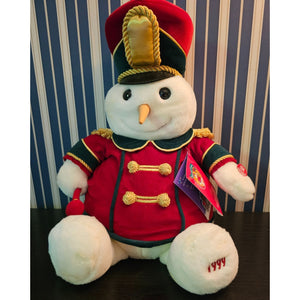 Snowden Musical 20inch Standing, 1999 Parade Leading Toy Soldier Stuffed Snowman