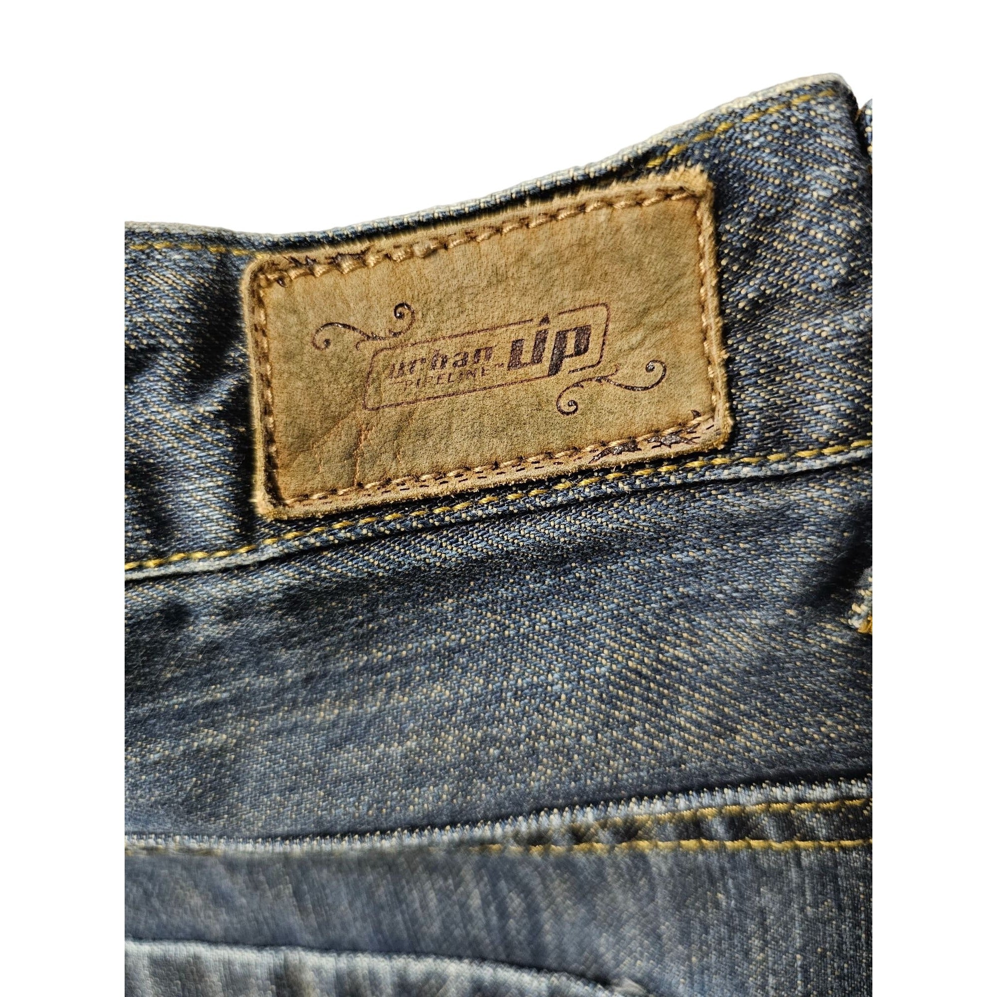 Urban Up Size 38x30, Low Rise with Hip Ripples, Straight Leg Men's Casual Jeans