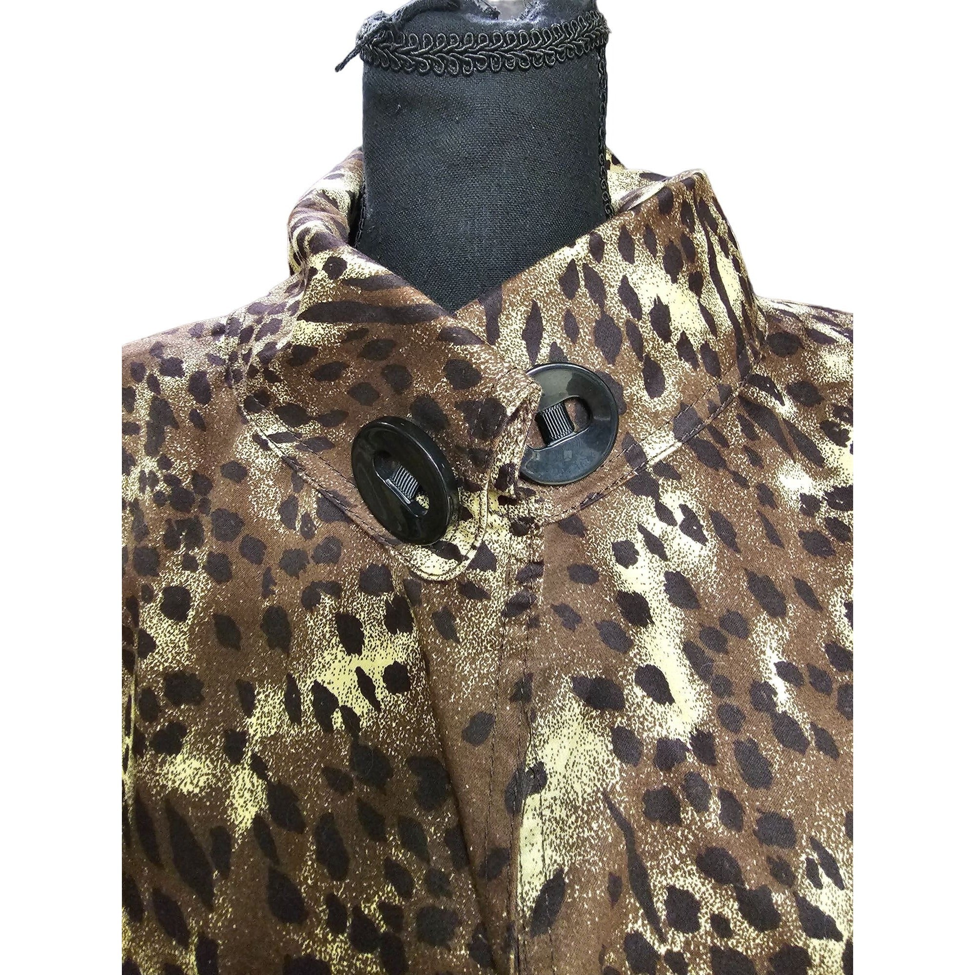 Grace Elements Leopard Print, Cropped Stylish Jacket, Size 10