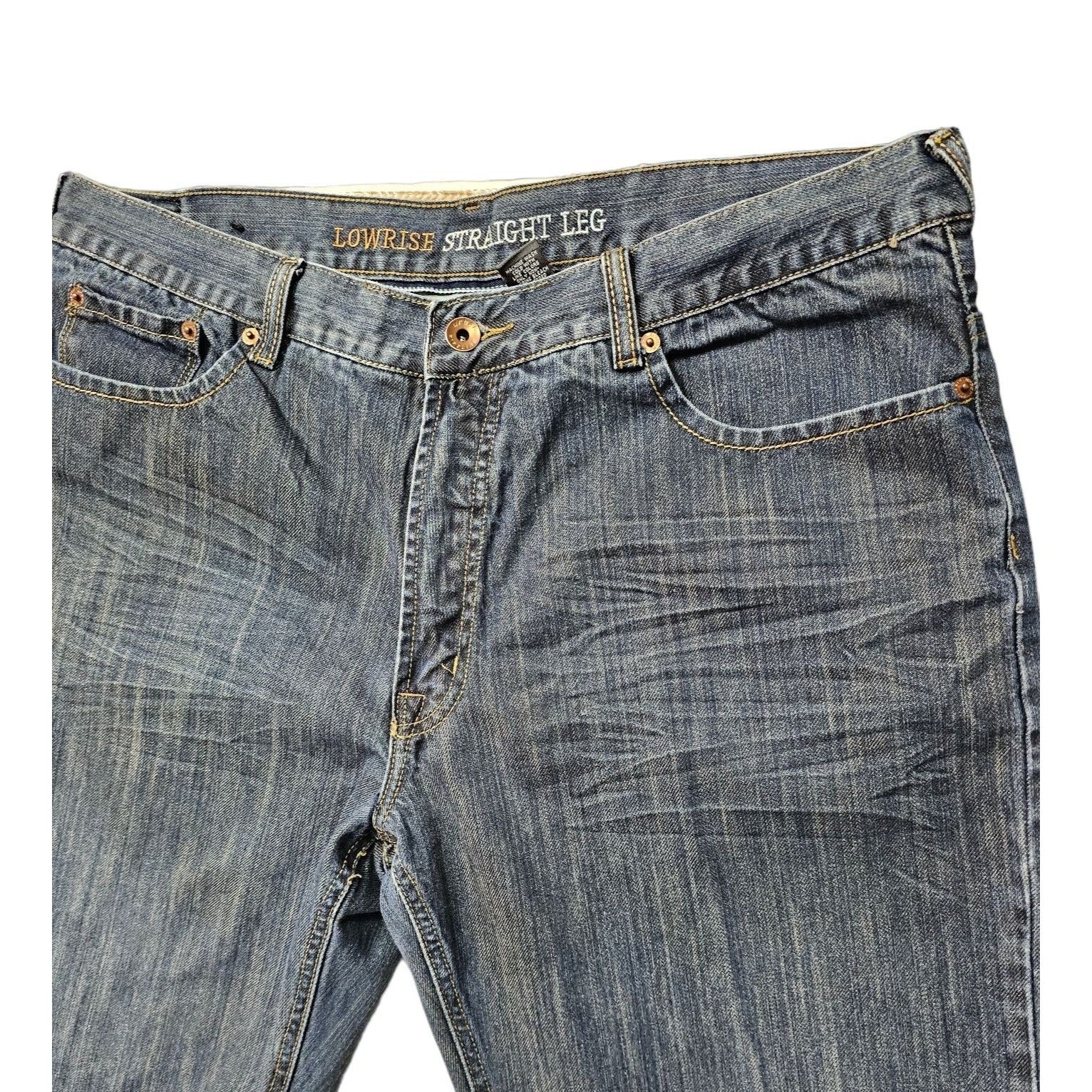 Urban Up Size 38x30, Low Rise with Hip Ripples, Straight Leg Men's Casual Jeans