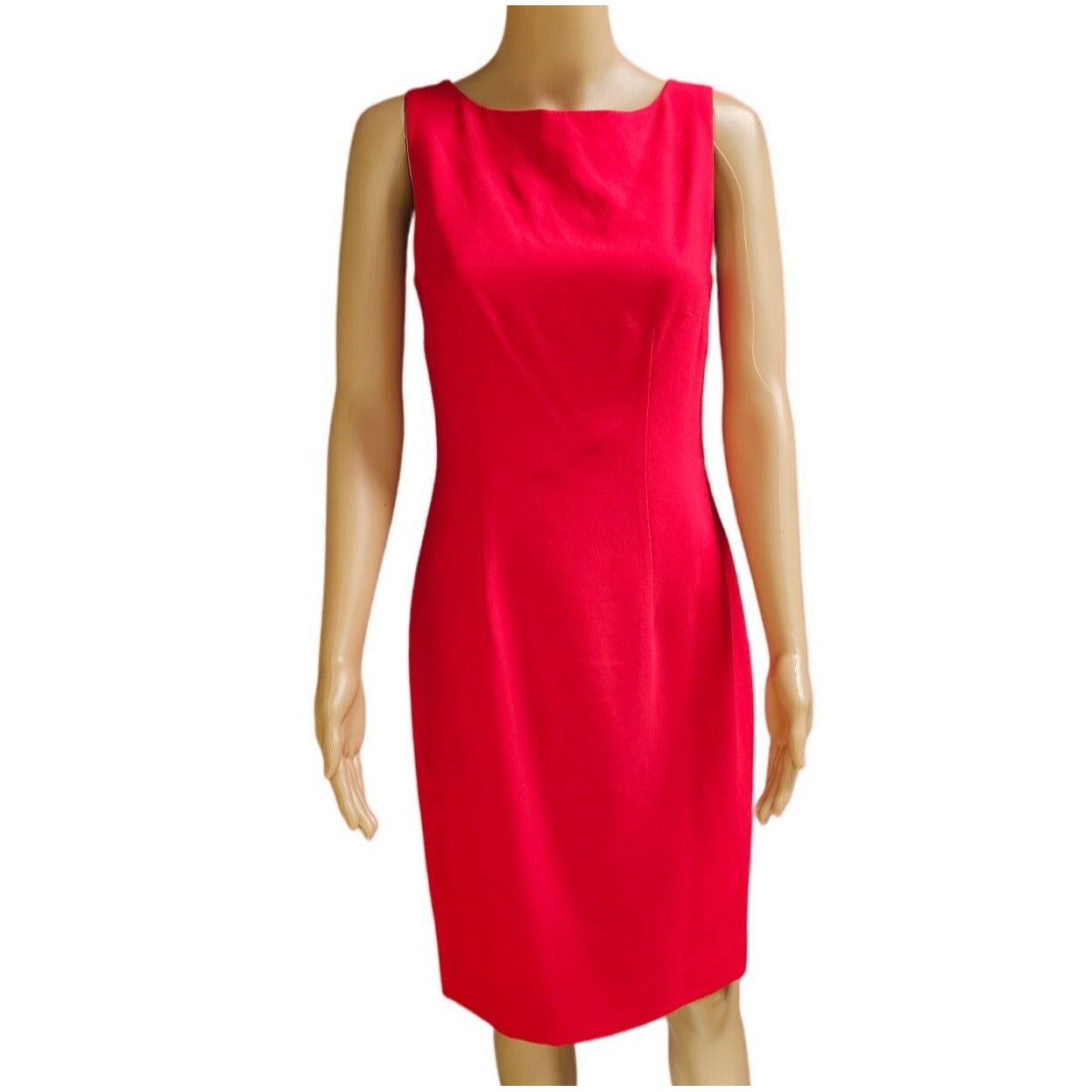 Basic Flattering Simple, Wear Alone or Layered, Red Dress, Size 6