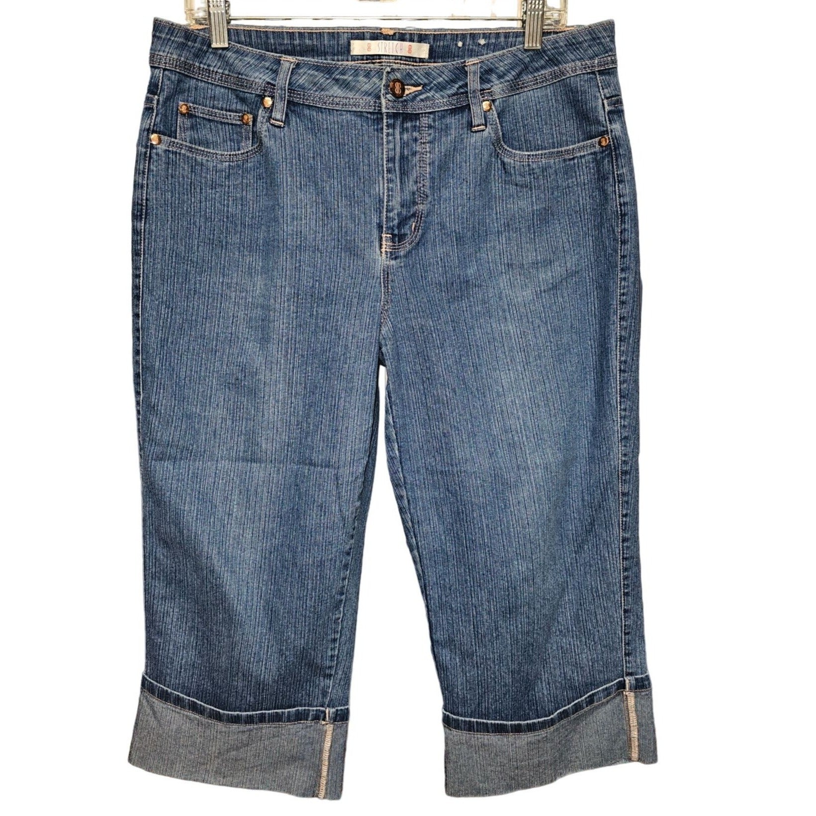 Bill Blass Boyfriend Style, Stretch, Cropped or Capris Jeans, Size 10 Petite