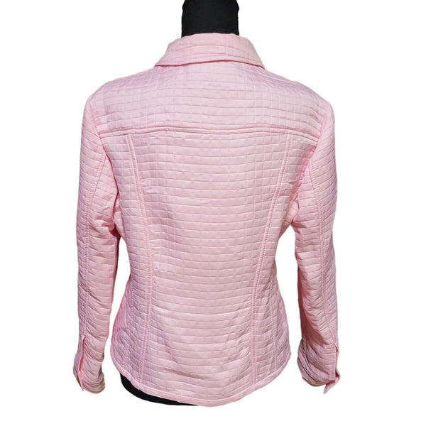 Harve Benard Soft Pink, Lightweight Quilted Women's Jacket, Size 10 Petite