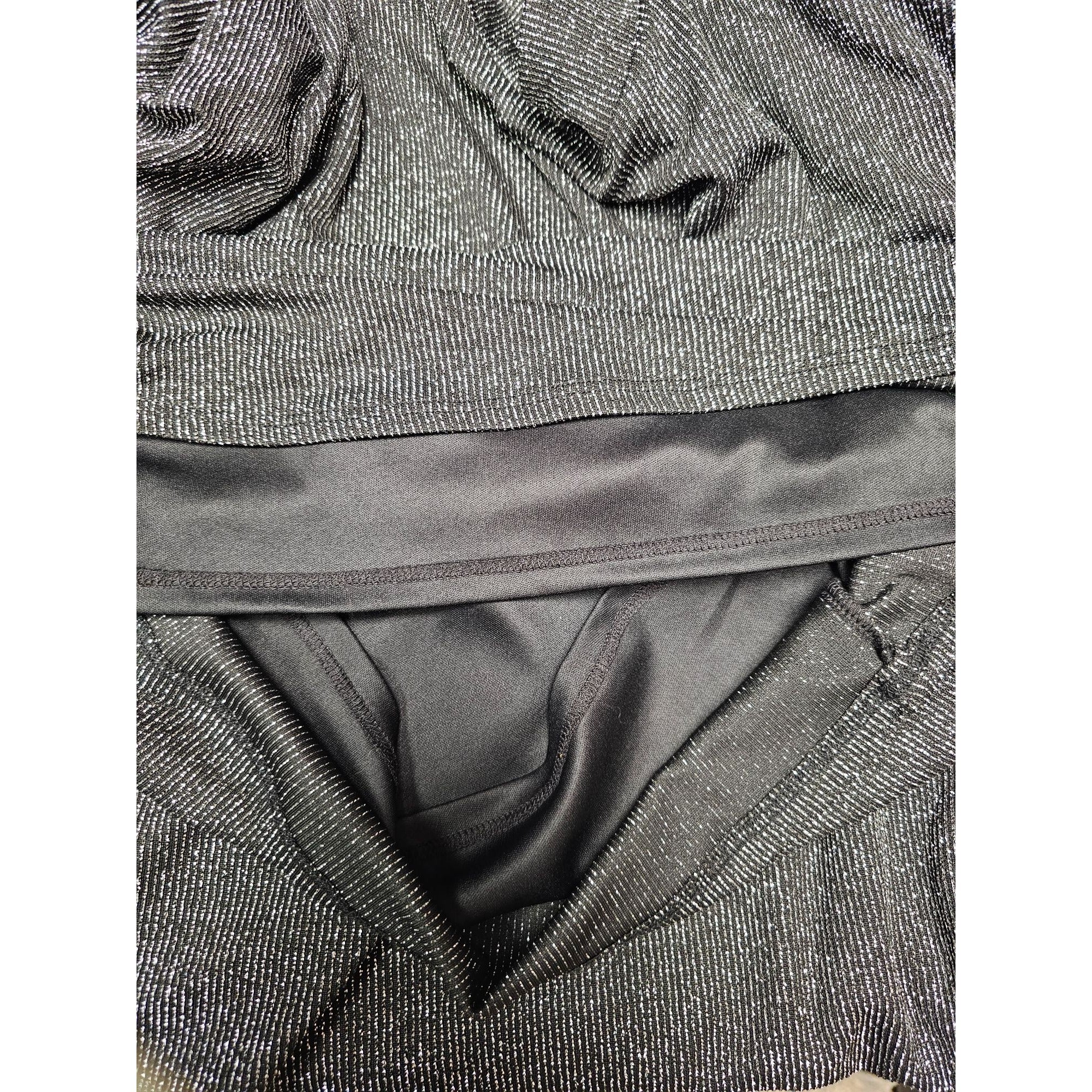 Versona Nylon & Metallic Blend, Long Sleeve, Above the Knee, Party Dress Size L