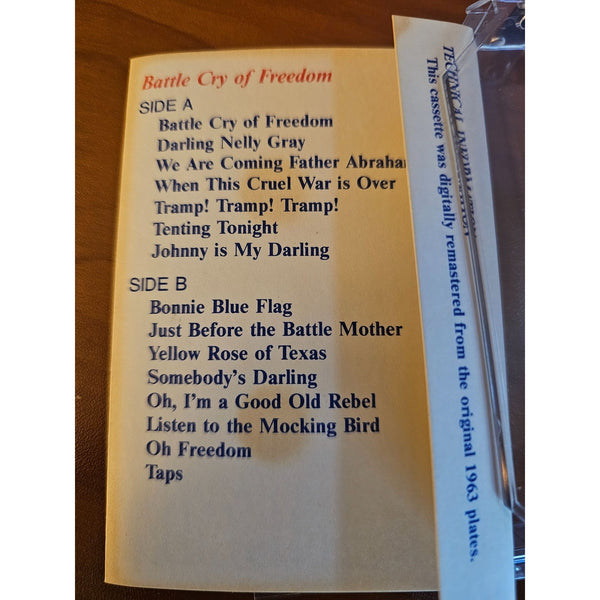 Battle Cry Of Freedom Cassette  Songs Of The Civil War  Gettysburg Singers