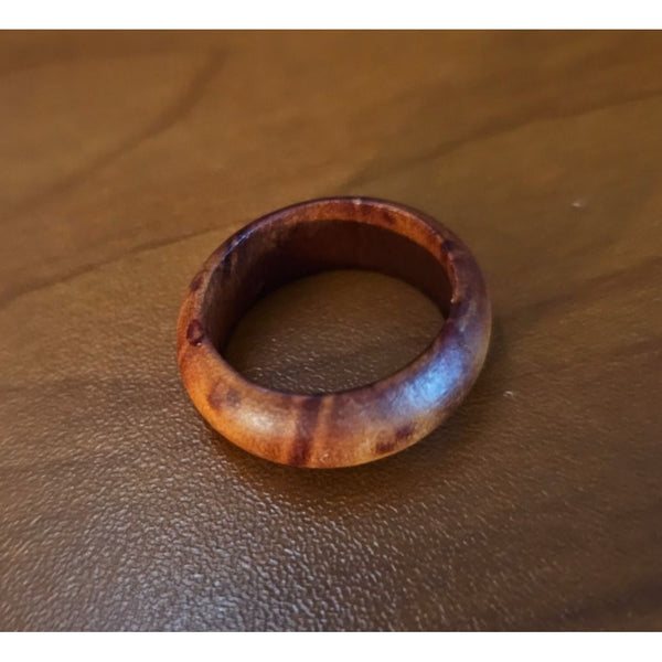 Size 8 Real Wood Unisex Ring Handcrafted Matte Finish Minimalist Jewelry