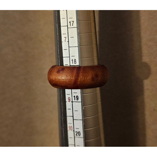 Size 8 Real Wood Unisex Ring Handcrafted Matte Finish Minimalist Jewelry