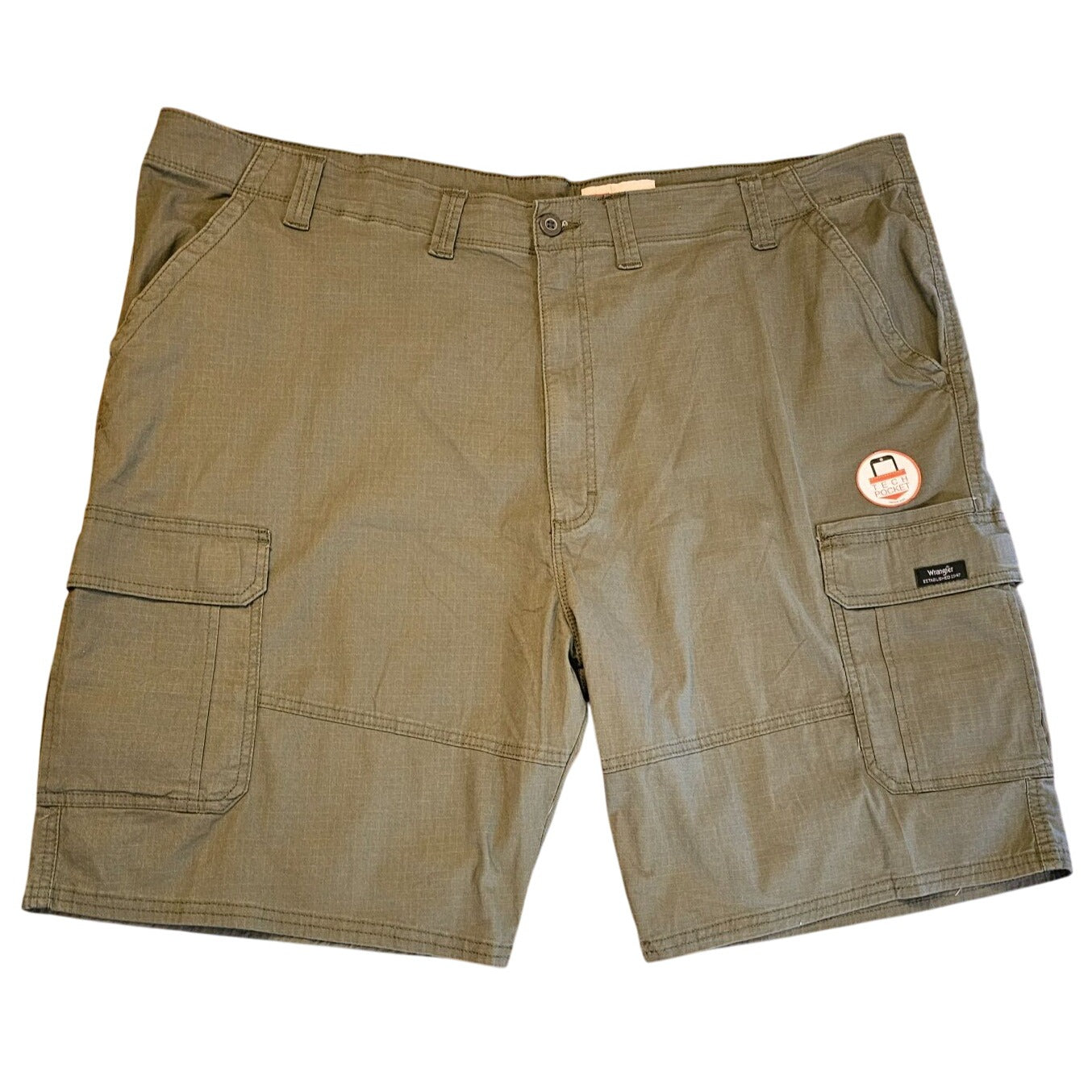 Size 48 Wrangler Mens Relaxed Fit Cargo Shorts Olive Green