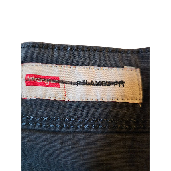 Wrangler Mens Gray Cargo Shorts Relaxed Fit Size 46 Lightweight Cotton