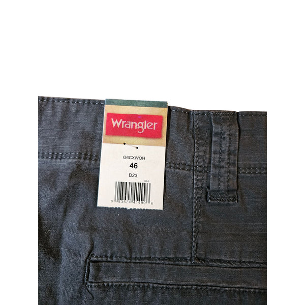 Wrangler Mens Gray Cargo Shorts Relaxed Fit Size 46 Lightweight Cotton