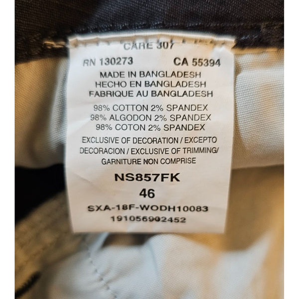 Wrangler Mens Gray Cargo Shorts Relaxed Fit Size 46 Lightweight Cotton