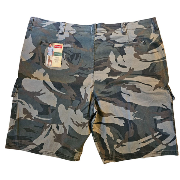Wrangler Relaxed Fit Mens Camo Cargo Shorts With Tech Pocket Size 46