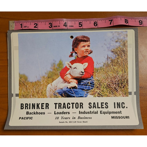 Vintage 1971 Brinker Tractor Calendar With Farm Income & Expense Summary