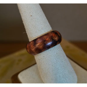 Size 8 Real Wood Unisex Ring Handcrafted Matte Finish Minimalist Jewelry