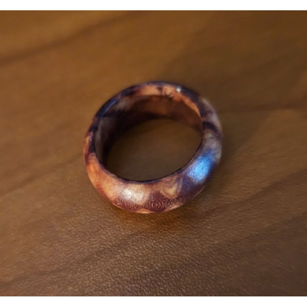 Size 8 Real Wood Unisex Ring Handcrafted Matte Finish Minimalist Jewelry