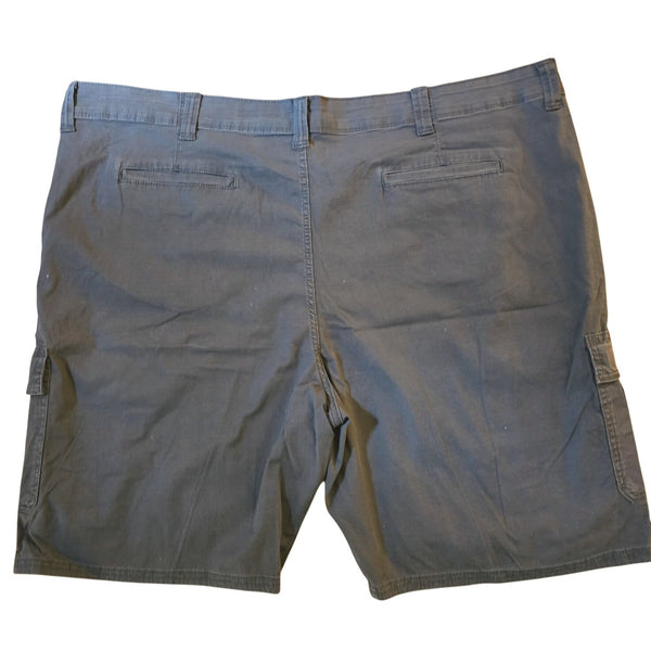 Wrangler Mens Relaxed Fit Charcoal Cargo Shorts With Tech Pocket 48