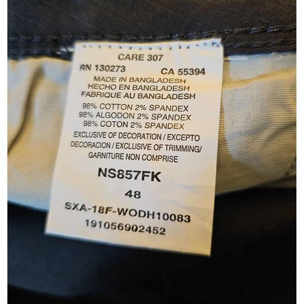 Wrangler Mens Relaxed Fit Charcoal Cargo Shorts With Tech Pocket 48