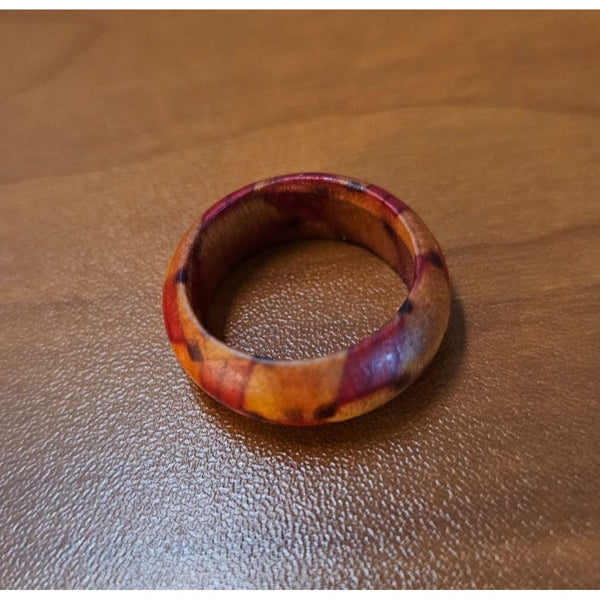 Size 9 Real Wood Unisex Ring Handcrafted Matte Finish Minimalist Jewelry