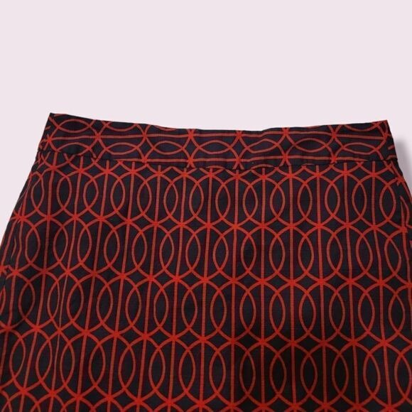 BANANA Republic Dark Navy & Red Midi Skirt | Size 12