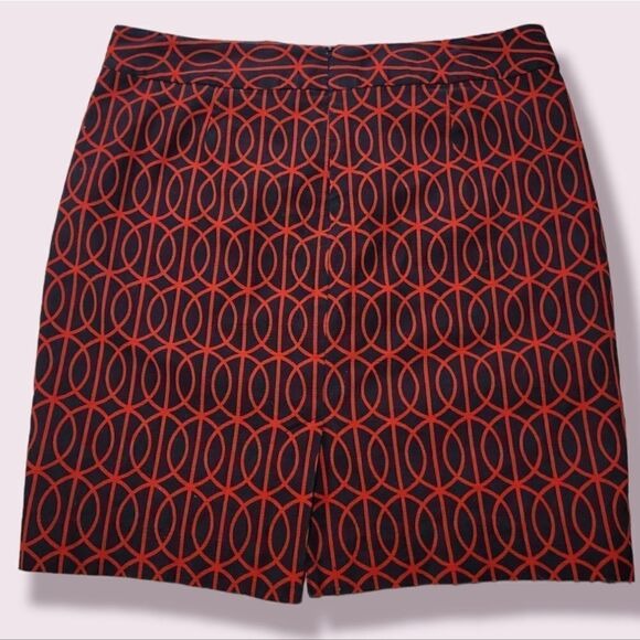 BANANA Republic Dark Navy & Red Midi Skirt | Size 12