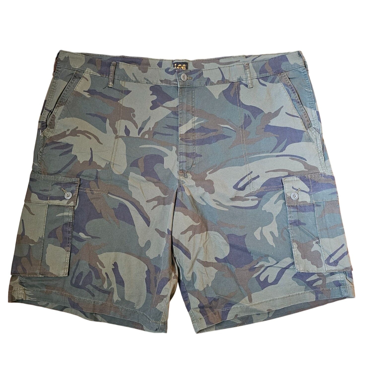 Lee Mens Camouflage Cargo Shorts Size 46 Cotton/Spandex Blend