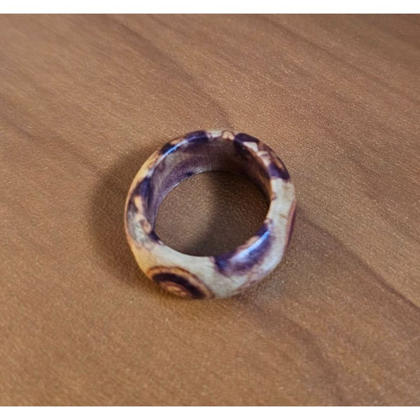 Size 4 Real Wood Unisex Ring Handcrafted Matte Finish Minimalist Jewelry