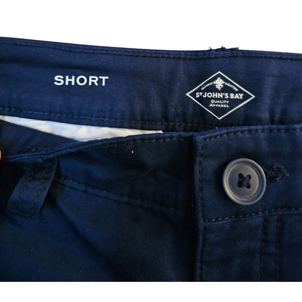 Womens St. Johns Bay Blue Mid-Rise 7" Shorts Size 4