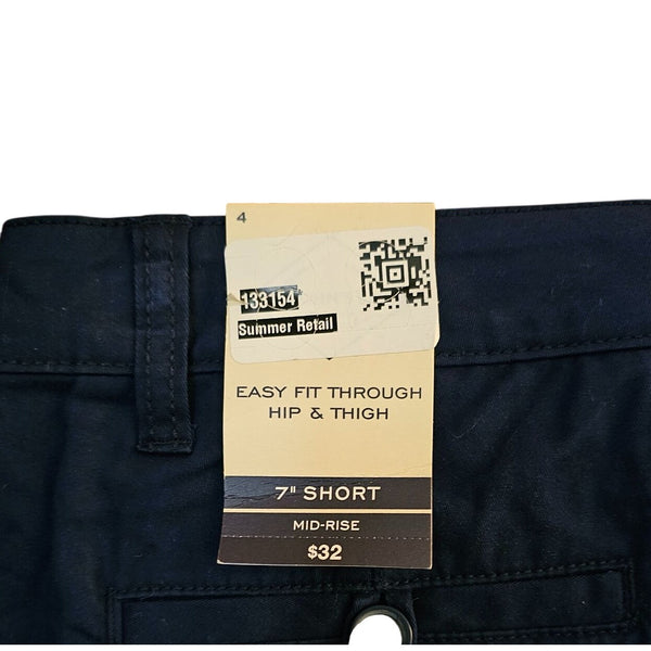 Womens St. Johns Bay Blue Mid-Rise 7" Shorts Size 4