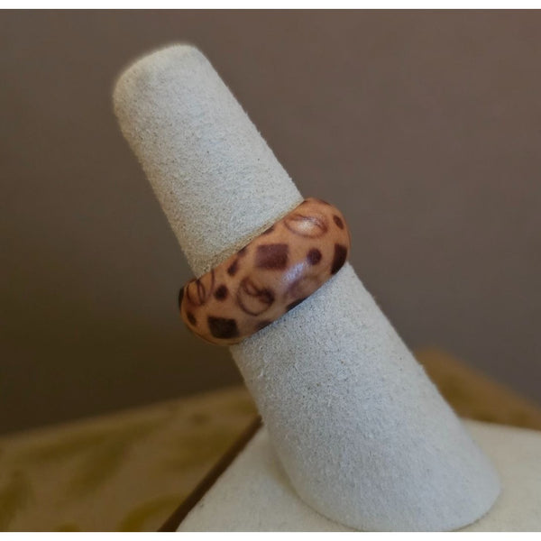 Size 6 Real Wood Unisex Ring Handcrafted Matte Finish Minimalist Jewelry