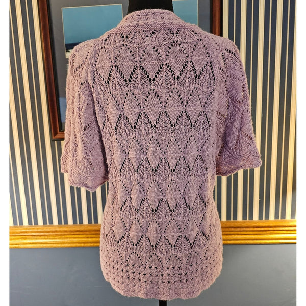 Croft & Barrow Lavender Loose Knit Cardigan L