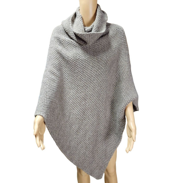 Cocogio Wool Blend Shrug Poncho Style Winter Cape, Pullover Cardigan. One Size