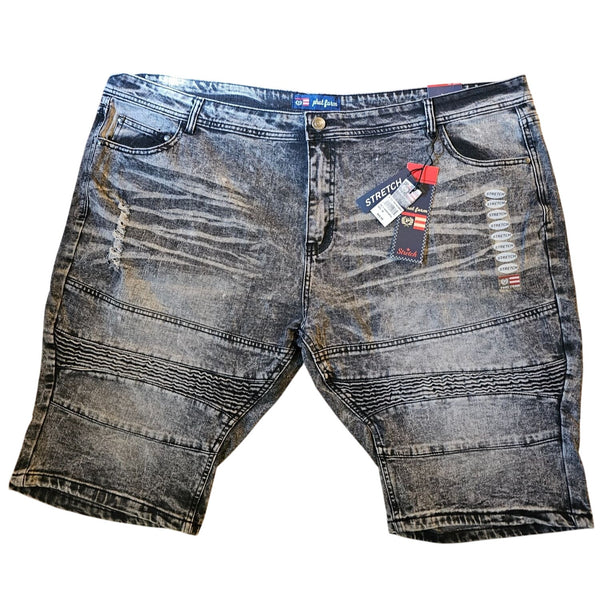 Size 46 Phat Farm Mens Acid Wash Stretch Denim Shorts With Distressed Design