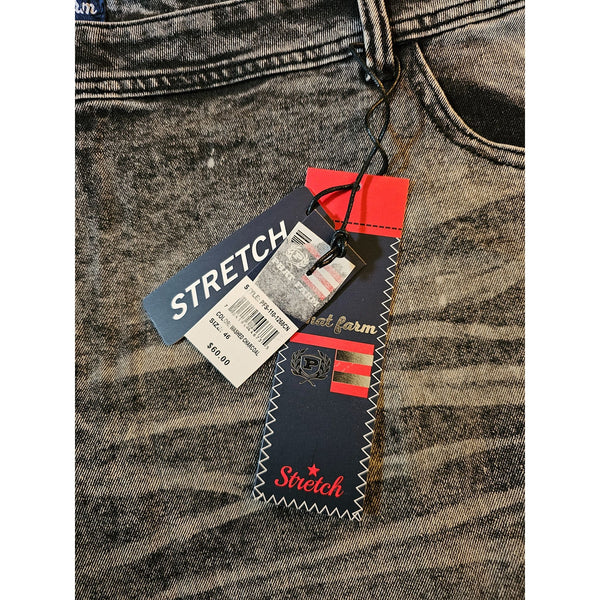 Size 46 Phat Farm Mens Acid Wash Stretch Denim Shorts With Distressed Design