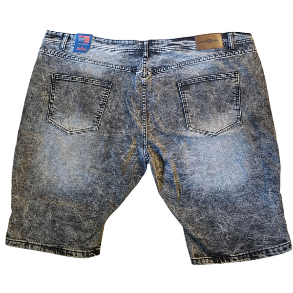 Size 46 Phat Farm Mens Acid Wash Stretch Denim Shorts With Distressed Design