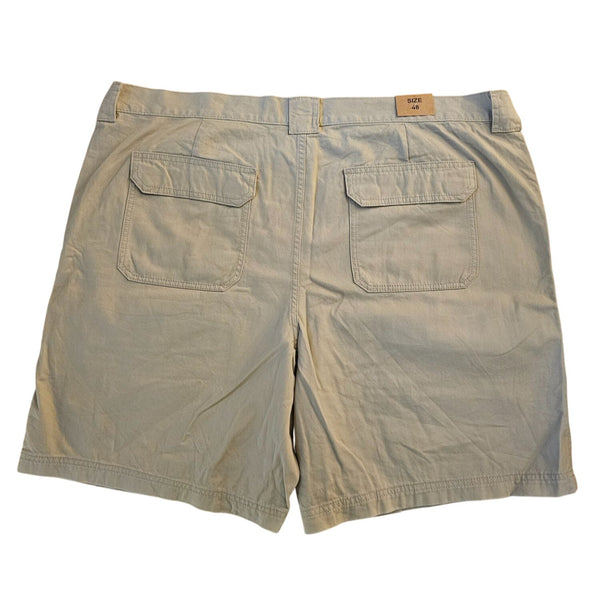 Size 48 Mens Croft & Barrow Safari Shorts Cotton Light Tan Casual Elastic Waist