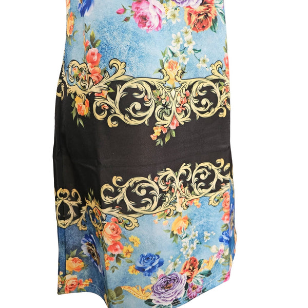 Ingear Resort Shift Style, Summer, Victorian Floral Mini Dress, Size Large