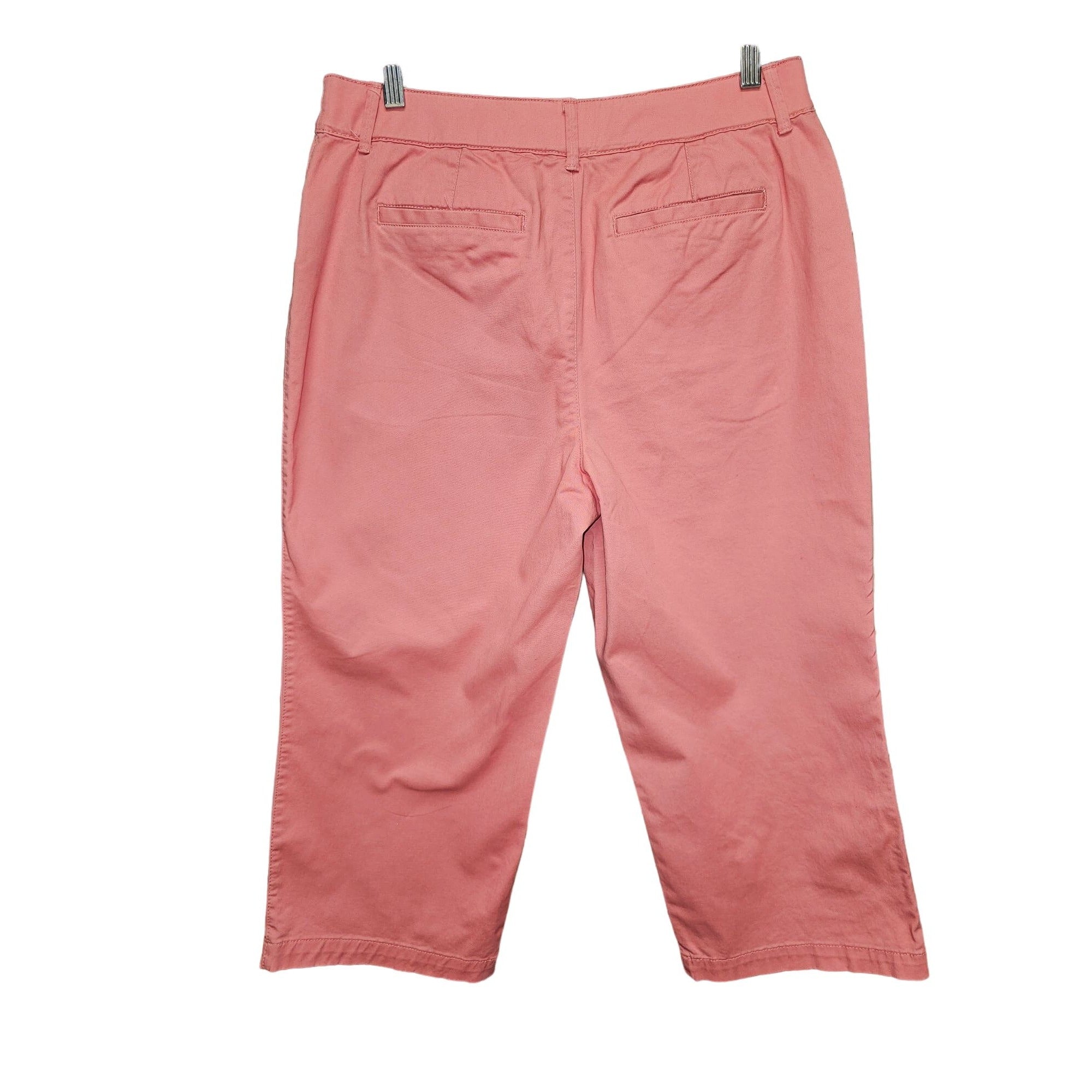 Croft & Barrow Classic Fit Coral Color, Women's Capri Pants, Size 10