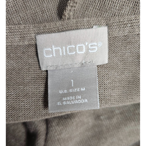 Chico's Light Brown, Lightweight Cape Style Open Cardigan, Size Medium