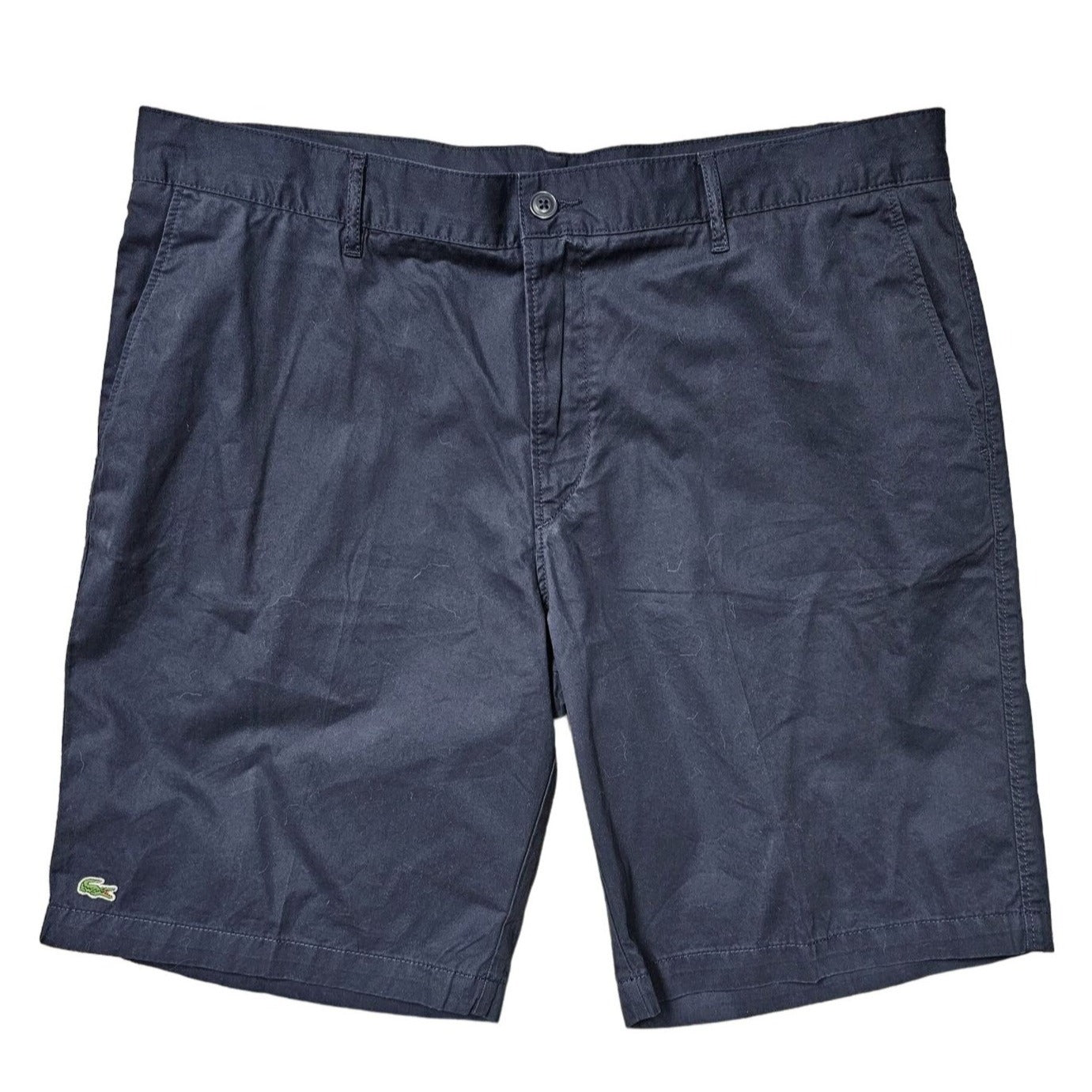 Lacoste Dark Navy Blue Chino Casual Regular Fit Men's Shorts, Size 40