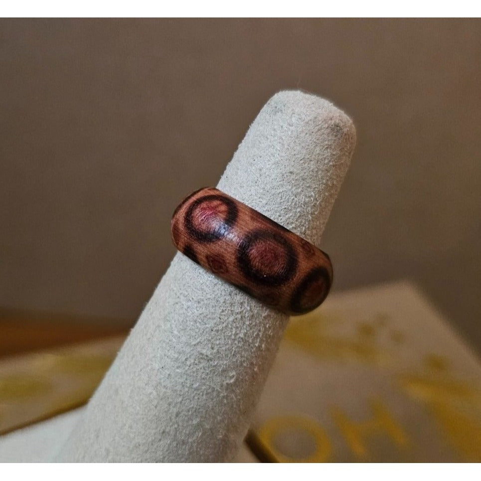 Size 5 Real Wood Unisex Ring Handcrafted Matte Finish Minimalist Jewelry